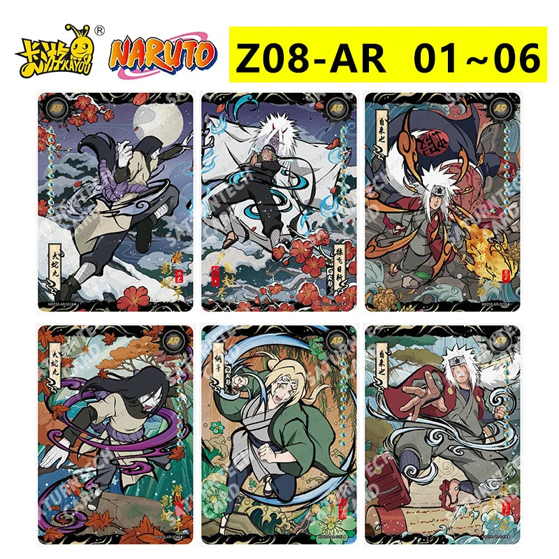 Kayou Naruto Card Set AR CR MR UR PTR SSR SR R T2W9 T4W8 Full Series Uzumaki Sasuke Hinata Uchiha Anime Collection Cards Toy Gif