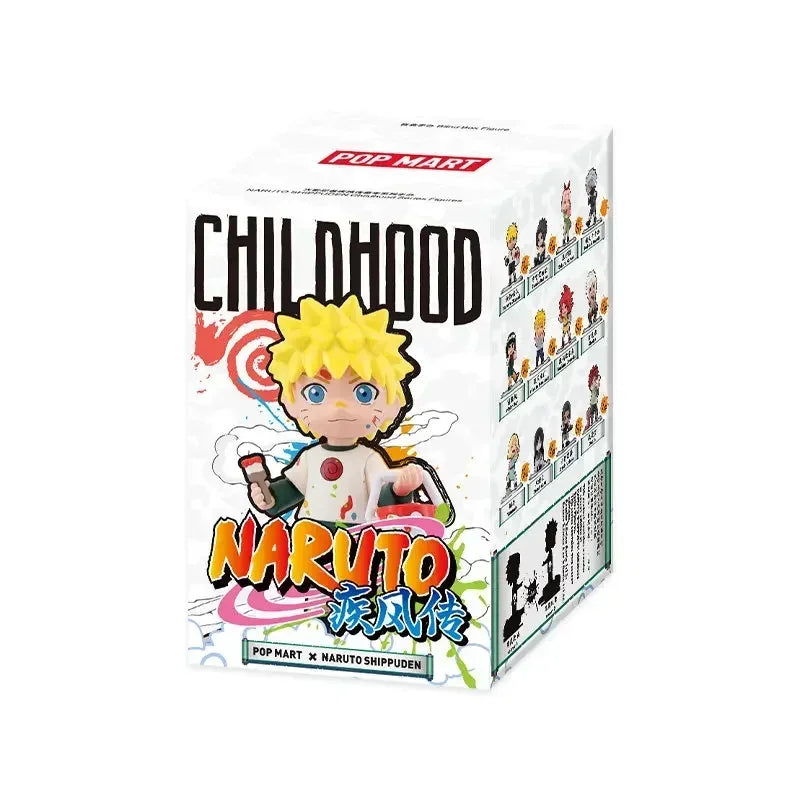 POP MART Naruto Shippuden Childhood Series Mystery Box Genuine Blind Box Guess Toys Bag Ornament Figurines Home Decor Desktop