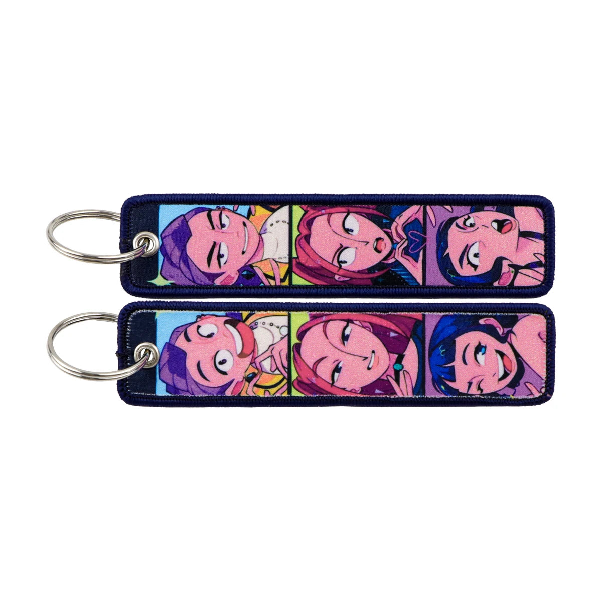 Anime Character Embroidery Keychain
