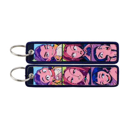 Anime Character Embroidery Keychain