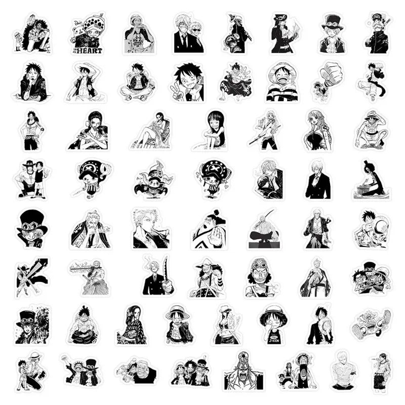120pcs Cartoon One Piece Stickers Cute Luffy Nami DIY Notebook Decoration Stickers Hot-Blooded Anime Merchandise Graffiti Toys