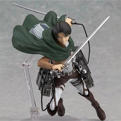 Attack On Titan Figma Eren#207 Levi#213 Erwin#446 Mikasa#203 Anime Action Figure Pvc Model Toy Collectible Desktop Ornament Gift