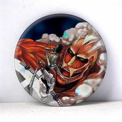 Attack on Titan Eren Yeager Anime   75mm 44mm 25mm Brooch Backpack Hat Pins Accessories Toys Badge