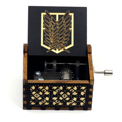 Creative Wooden Music Box Attack on Titan Birthday Present Valentine's Day Christmas Gift
