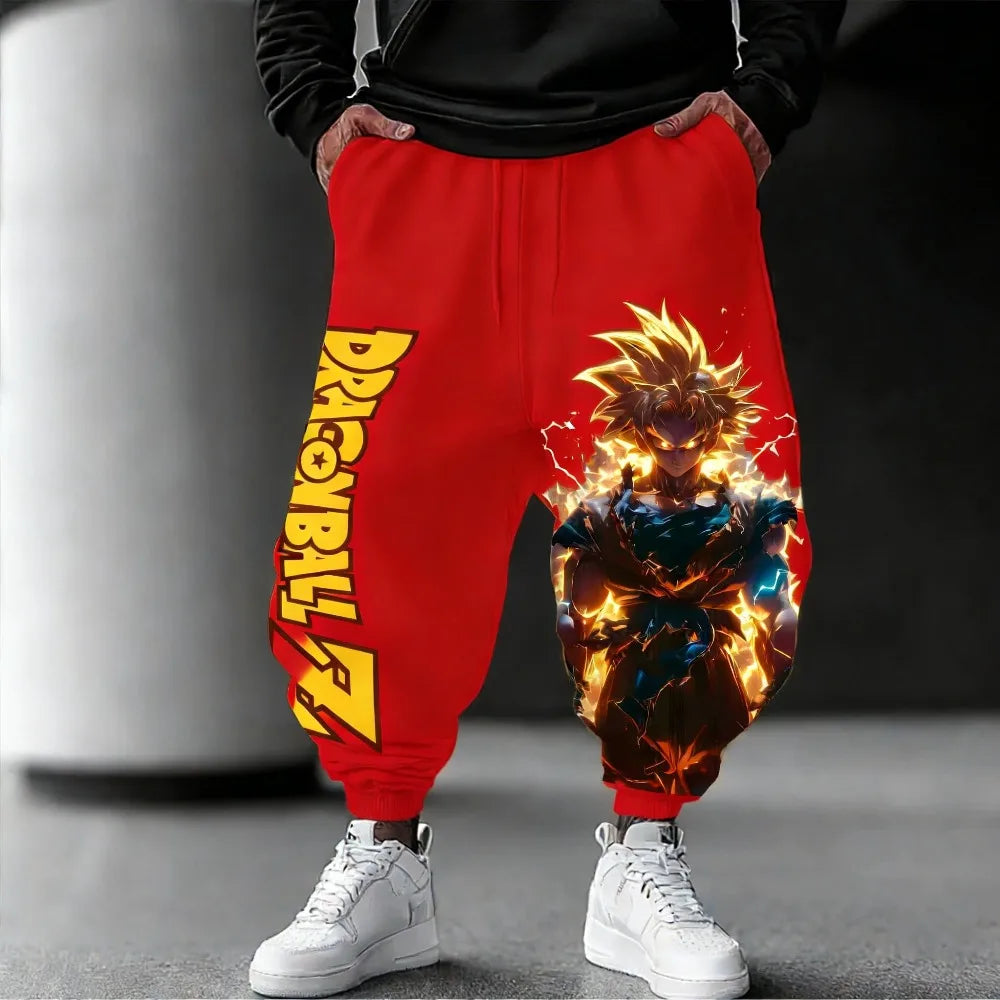 Unisex Pure Cotton Pants Dragon Ball Son Goku 2026 Summer New Product Harajuku Anime Print American Hip-hop Loose Casual Pants