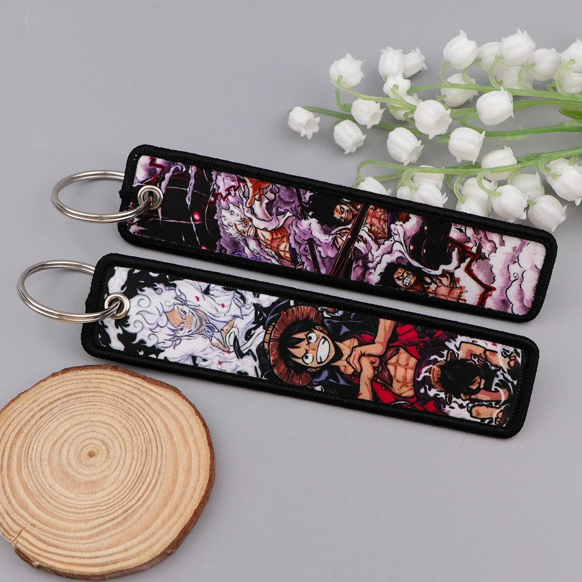 Anime Embroidery Keychain