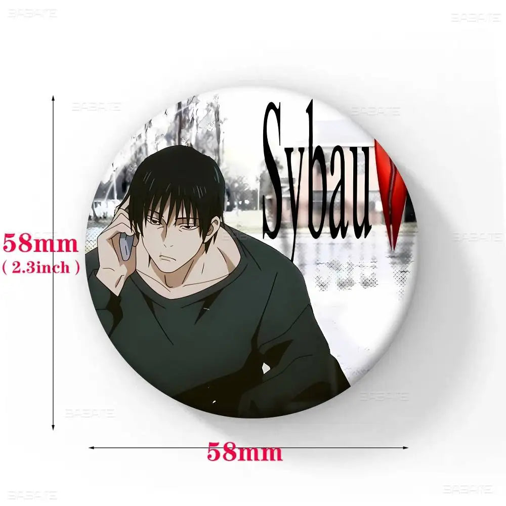 Anime Toji Fushiguro Photo Brooches Creative Round Badge Gifts Pins 32/44/58mm