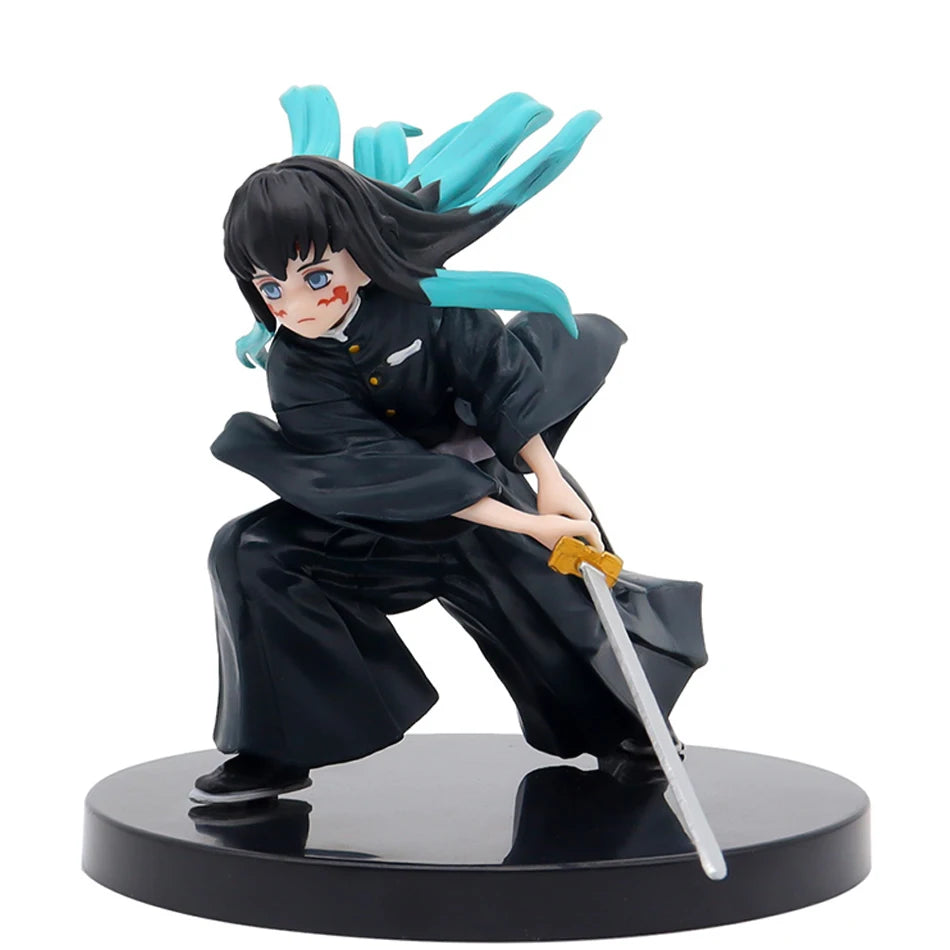 Anime Demon Slayer Kamado Tanjirou Zenitsu Figure Toys Kimetsu no Yaiba Nezuko Kamado Uzui Tengen PVC Figurine Model Dolls Gifts
