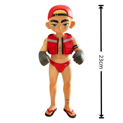 Toos Deer Head Boy Figure Muscle Guy Handsome Boy with Tattoo Warrior Doll Running Park Collection Ornament Accompany Gift