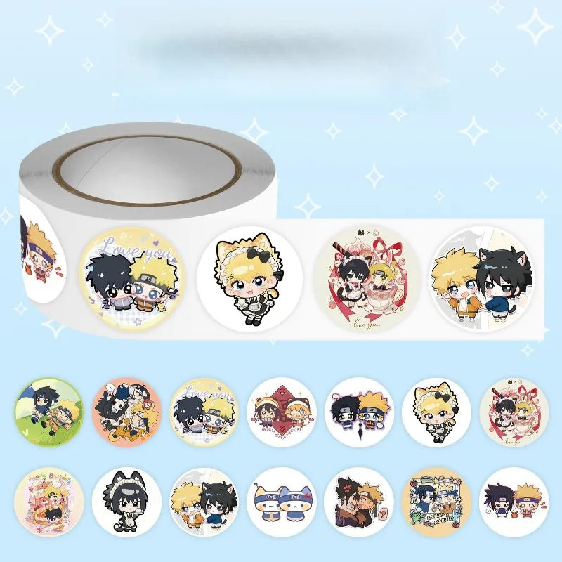 Naruto Rolling stickers Sasuke Uchiha and Uzumaki Naruto Cartoon High-Appearance Fashionable Portable Student Journal Stickers
