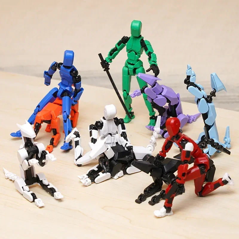 3D Printed Multi-Jointed Movable Shapeshift Robot Action Figure with Full Articulation for Stop Motion Animation 5 Action Figure