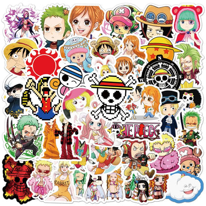 50/100pcs Cartoon Mix Anime Stickers Attack On Titan Jujutsu Kaisen Decals Skateboard Laptop Car Motorcycle Waterproof Sticker