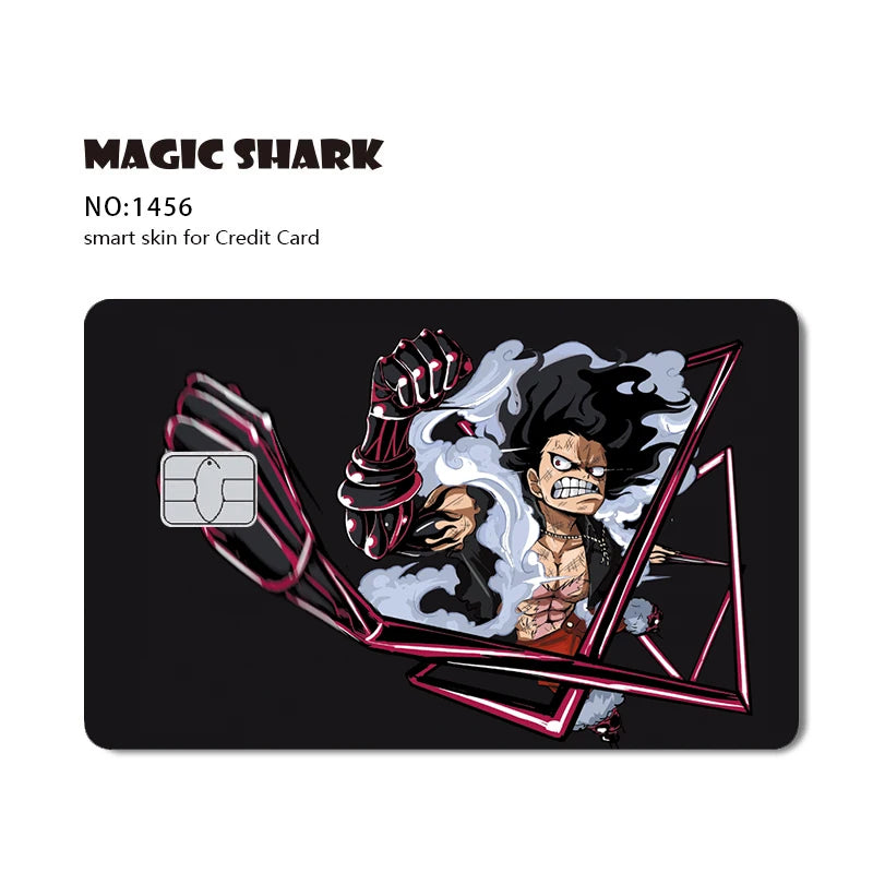 Hot Sale Maigc Shark Anime One-Pieces Chopper Luffy Nami Waterproof Front Side Sticker Film Skin for Credit Debit Card