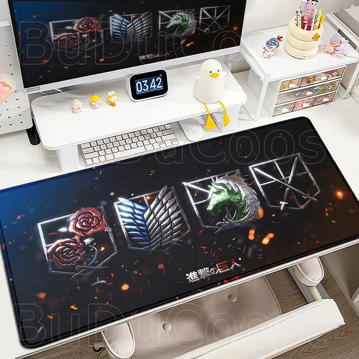 New Mousepad Anime Attack on Titan Mouse Pad Gaming Accessories PC Keyboard Large Rubber Non-slip Desk Mat Computer Table Carpet