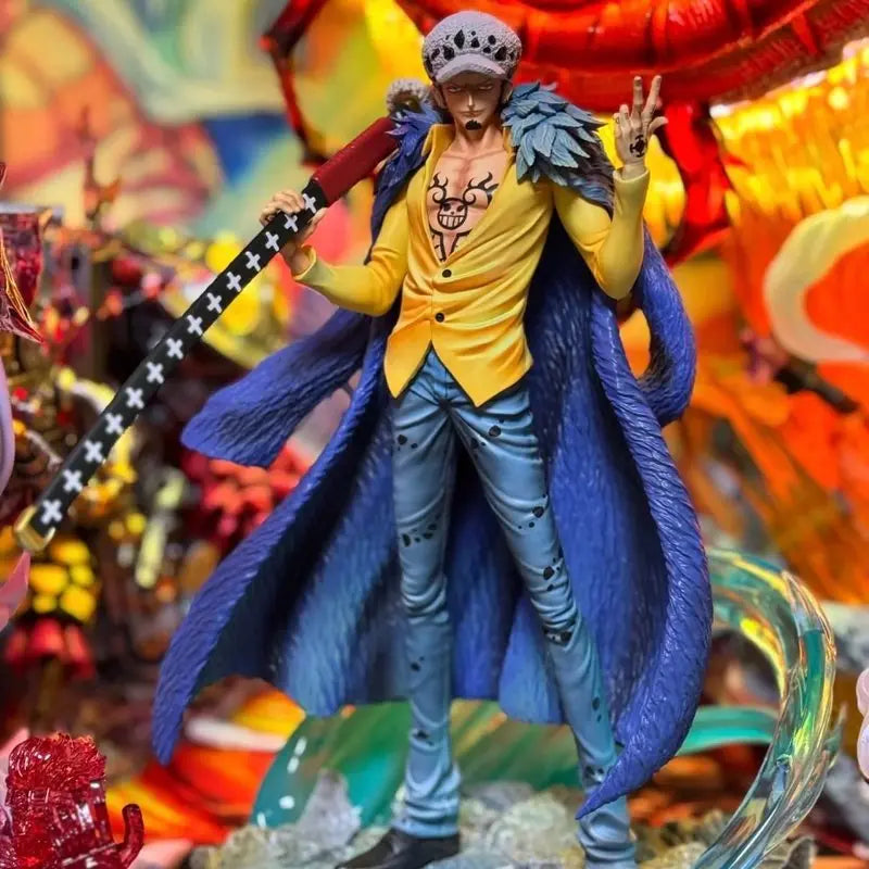 27cm One Piece Trafalgar D. Water Law Anime Model Ornament Action Figures Trendy Toy Desktop Decoration Collection Static Statue