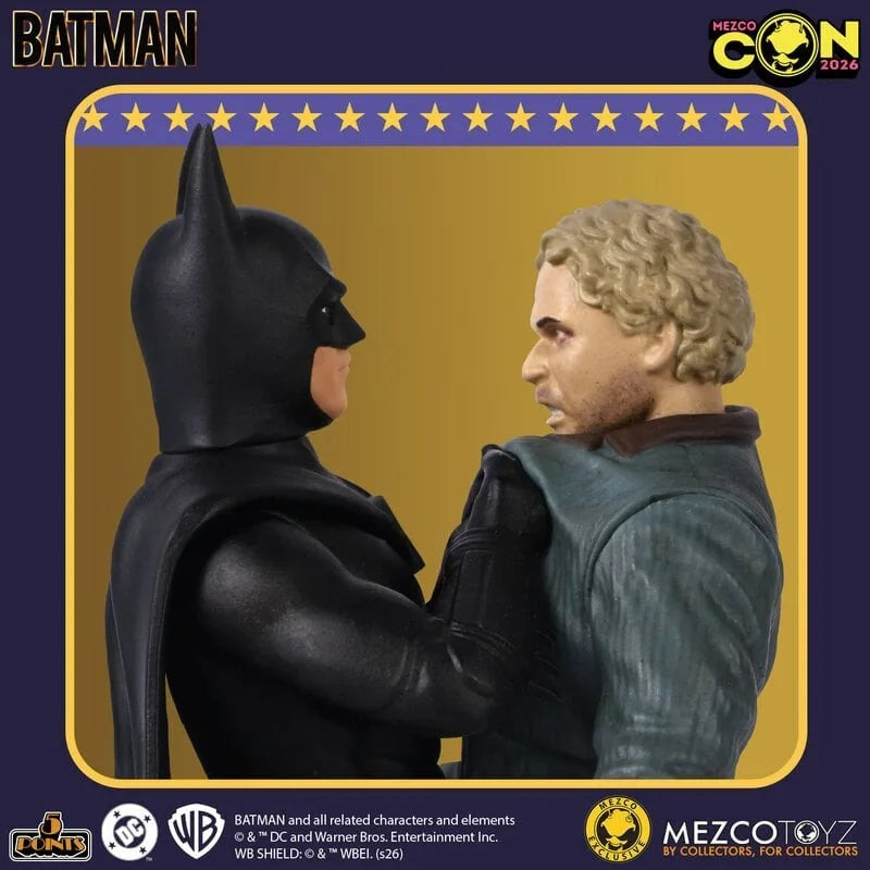 【Ship Within 24 Hours】Hasbro McFarlane Keaton Batman, 5‑Point Articulation, "I'm Batman" Scene Diorama, Collectible Gift
