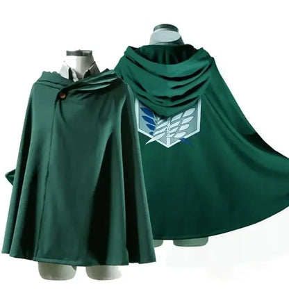 Halloween Kids Anime Attack On Titan Cloak Shingeki No Kyojin Scouting Legion Cosplay Costume Cos Green Cape Mens Clothes Women