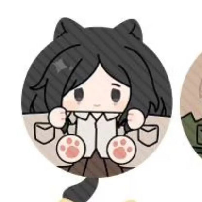Attack On Titan Cat Ear Plush Pendant Eren Mikasa Armin Levi Anime Keychain Bag Charm Collectible Decor Surprise Gift