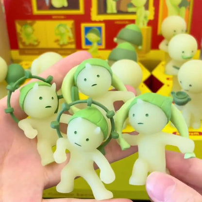 Sonny Angel Smiski Museum Series Cute Noctilucent Doll Mini Figure Cartoon Desktop Blind Box Toy Ornament Mystery Surprise Gifts