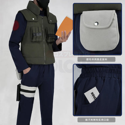 HOLOUN Anime Hatake Kakashi Cosplay Costume Vest T-shirt Pants