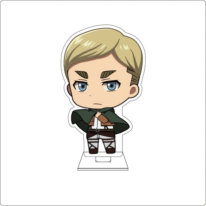 10CM Anime Attack on Titan Cosplay Cute Acrylic Figure Stand Plate Armin Arlert Mikasa·Ackerman Eren Jaeger Ornaments Gifts