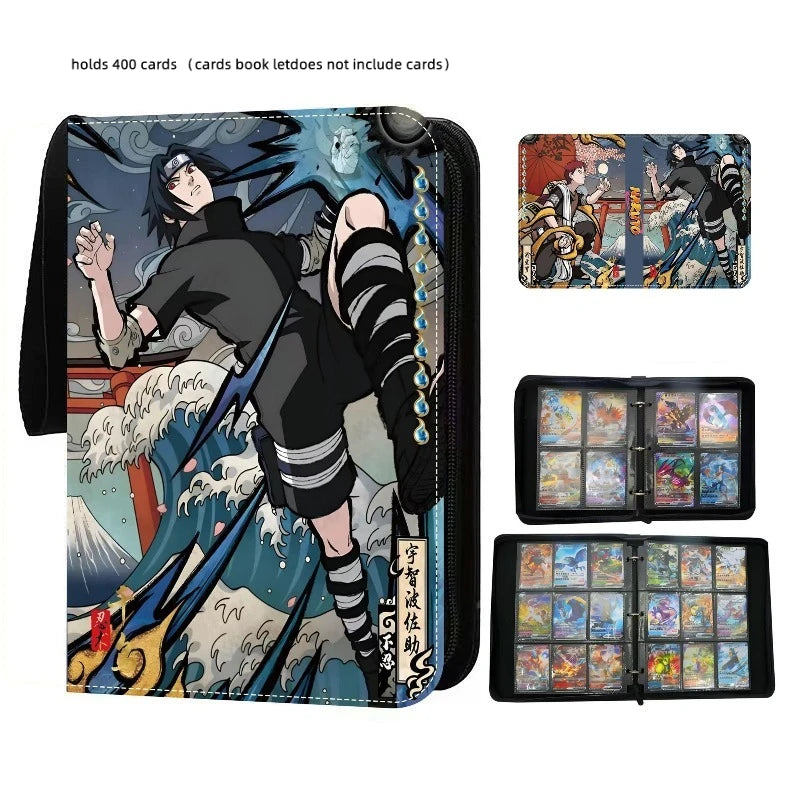 Anime NARUTO 400pcs/900pcs Card Album Book Collection Card Zipper Game Cards Sasuke Sakura Kakashi Binder Holder kids toy Gift