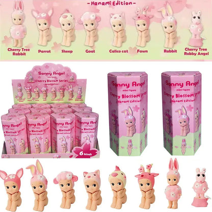 1-12pcs cherry blossom series hippers blind box mini figure collectible phone decoration table christmas gift mystery box
