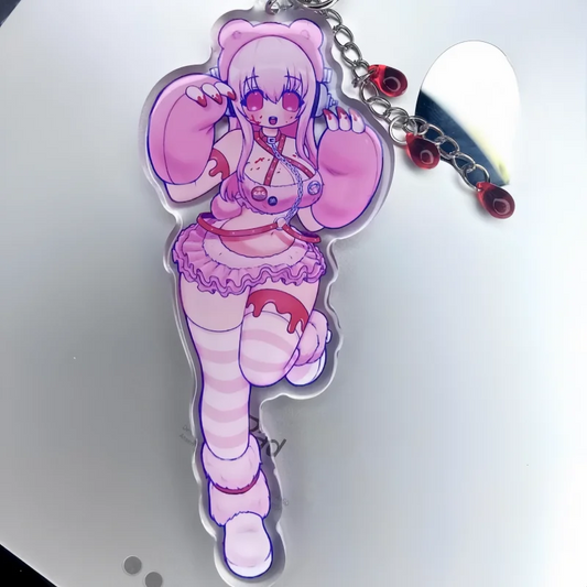 Super Sonico Gloomy Bear Acrylic Keychain