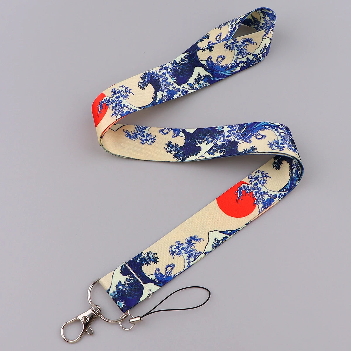 Japanese Waves Lanyard Strap