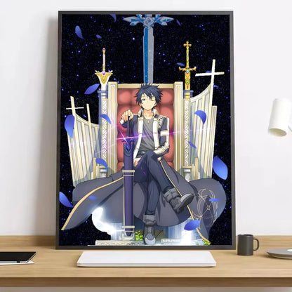 Sword Art Online Kirito Canvas Poster