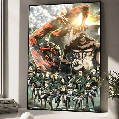 Anime Attack On Titan Eren Yeager Poster Peel And Stick Wall Art PP Waterproof HD Bedroom Living Room Home Decor Gift