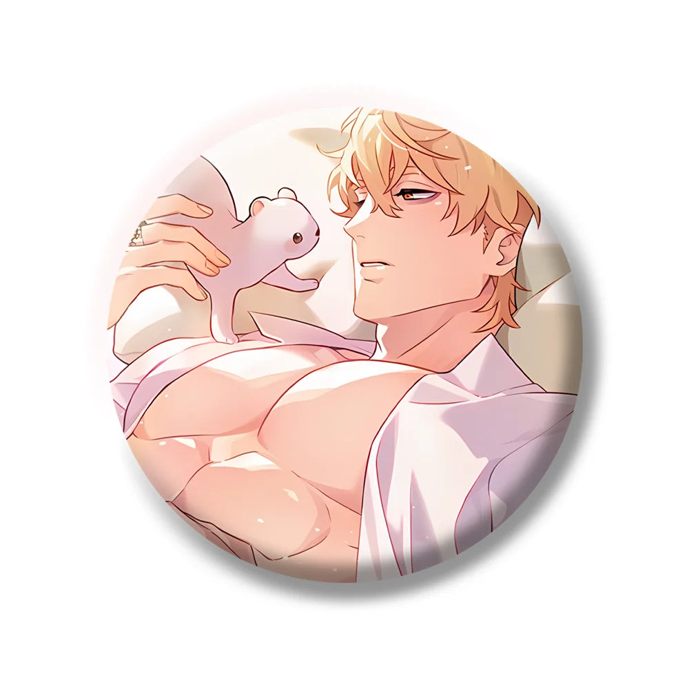 Cartoon Anime Game Nu: Carnival Eiden Yakumo Olivine Kuya Blade Metal Badge Button Brooch Pin Cosplay Cute keychains fans Gifts