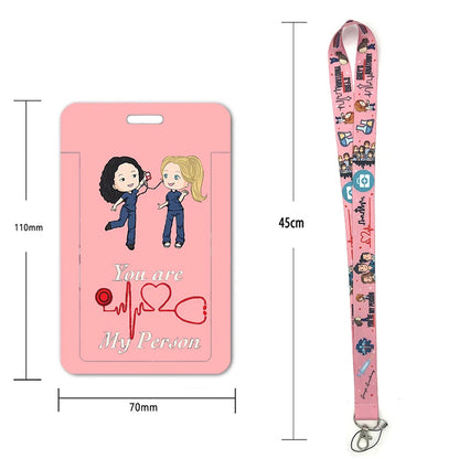100 Styles Anatomy Credential Holder Keychains Neck Lanyard Pass Card Anime Credit Card Holder Keychain Straps Wholesale