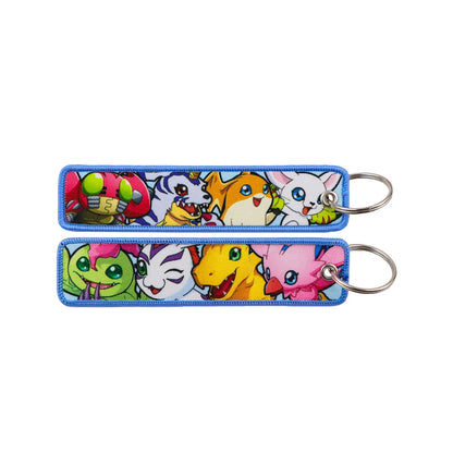 Anime Character Embroidery Keychain