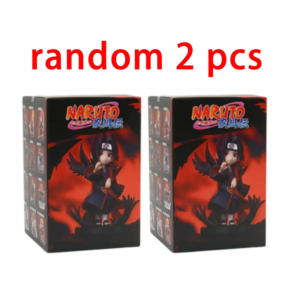 1-12pcs Naruto Blind Box Figure Toys Shippuden Akatsuki Arc Series Trendy Mystery Box PVC Model Surprise Christmas Toys Gift