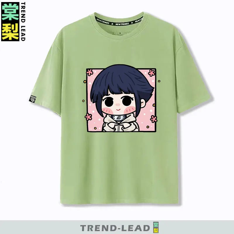 Naruto Q-version Uzumaki Naruto Obito Uchiha Sasuke Cartoon Character Children's Short Sleeved Loose Trendy Parent-child T-shirt