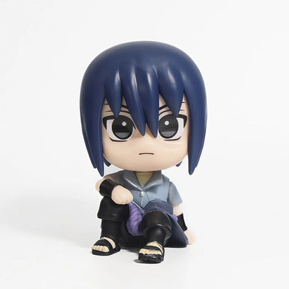 12Pcs Naruto Shippuden Anime Q Version Sitting Figure Uchiha Itachi / Uchiha Sasuke / Kakashi PVC Figurine Collectible Toys Doll
