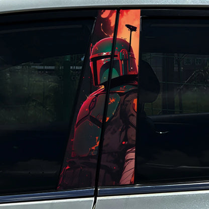 Graffiti Anime Mandalorian Yoda Car B Pillar Sticker