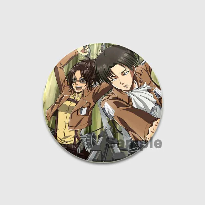 Attack on Titan Anime Brooches Erwin Eren Levi Lapel Pins Cartoon Cosplay Badge Gifts Accessories Backpack Clothes Decor Jewelry
