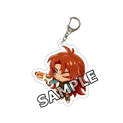 6CM Anime Game Nu: Carnival Keychain Stand Olivine Quincy Blade Cosplay Acrylic Model Standing Sign Cake Topper Holder Desk Deco