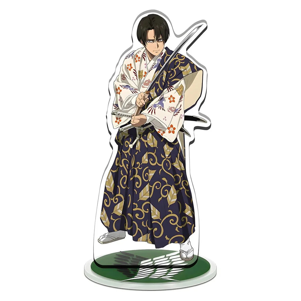 Anime Attack on Titan Great War on Titan Mica Model Eren Levi Mikasa Armin Desk Decoration High Standee Figure Desktop Display