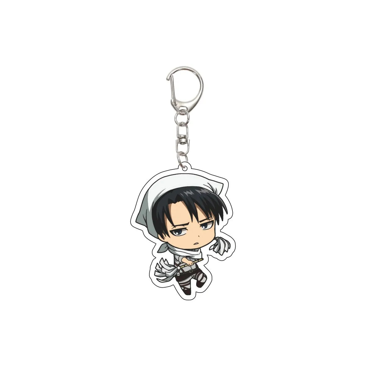 55MM Keychain Anime Attack on Titan Eren Jaeger Mikasa Ackerman Levi Ackerman Hanji Zoe Erwin Smith Acrylic Key Chain Cute Gifts