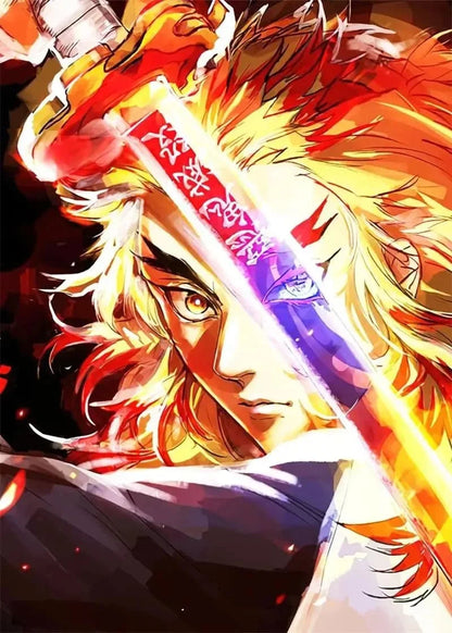 5D DIY Diamond Painting Japan Classic Hot Anime Demon Slayer Full Square Round Drill Mosaic Embroidery Home Decor Kids Gift