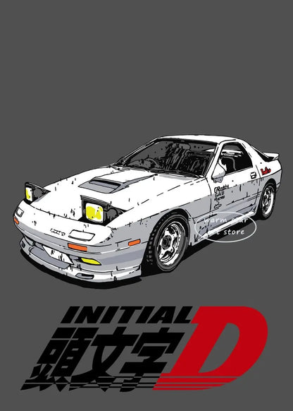 Initial D Takumi Canvas Poster