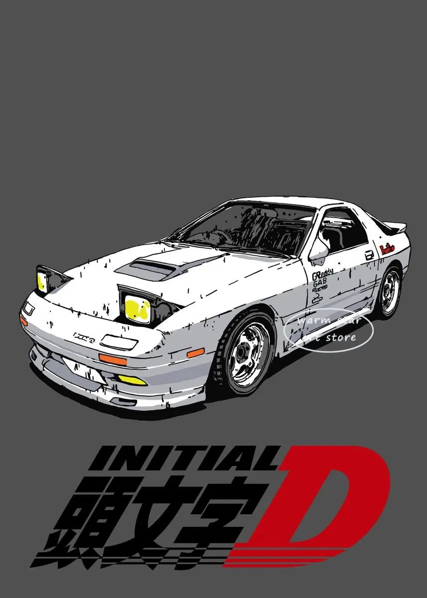 Initial D Takumi Canvas Poster