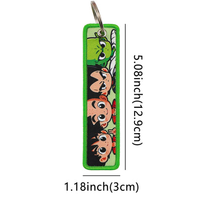 Anime Character Embroidery Keychain