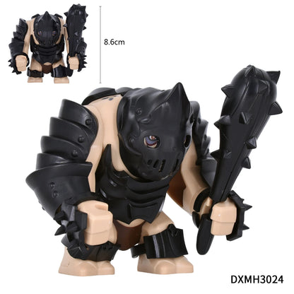 Giant Troll Monster 20Pcs Armored Orc Infantry Figures Medieval Army Building Bricks, Removable Shield Scene Collectible Toy﻿﻿