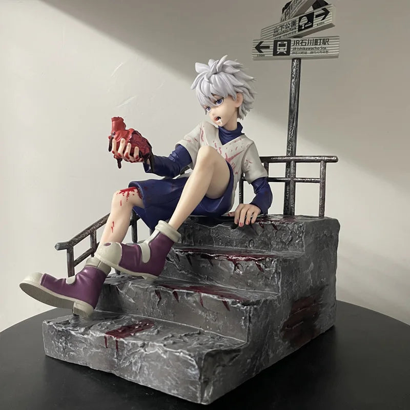 34cm Hunter X Hunter Killua Zoldyck PVC Action Figure Anime Figure Killua GK Statue Model Toys Collection Doll Kids Gifts
