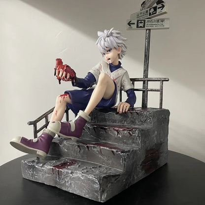 34cm Hunter X Hunter Killua Zoldyck PVC Action Figure Anime Figure Killua GK Statue Model Toys Collection Doll Kids Gifts