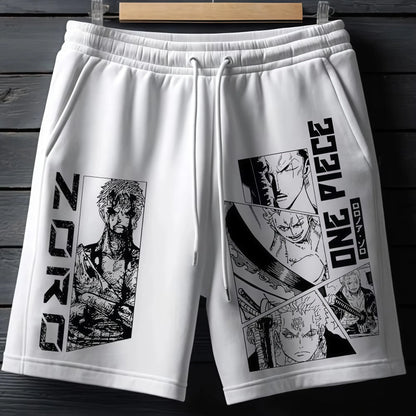 One Piece Men's and Women's Cotton Shorts Roronoa Zoro Anime Sweatpants Summer and Spring Trendy Fashion Versatile Pants